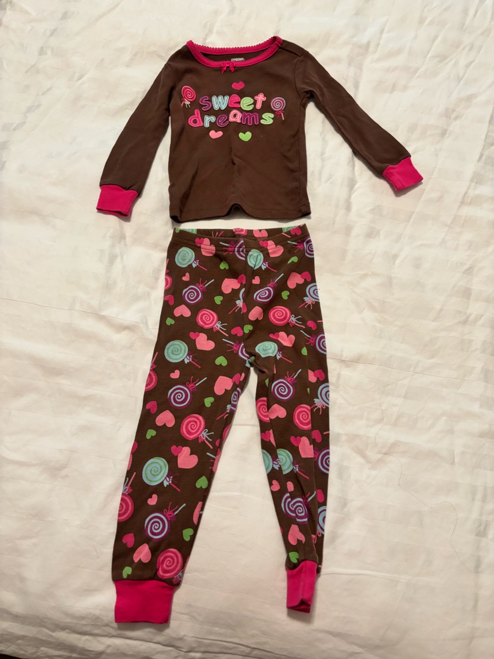 Gymboree Brown Shirt with Pink, Green and Blue Appliqués